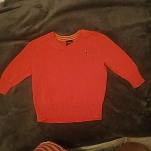 Orange Baby Gap V Neck sweater